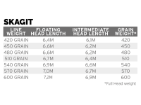 CODA SCIENTIFIC ANGLERS SKAGIT HEAD